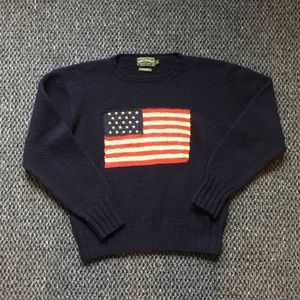 Polo Country Ralph Lauren Knit Wool Flag Sweater